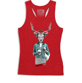 Deer with Latte Womens Tanktop