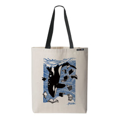 Anna M. Cullen x Black Maple Trading - Artist Collab: Orca Whale Tales Tote Bag