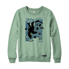 Anna M. Cullen x Black Maple Trading - Artist Collab: Orca Whale Tales Sweatshirt or Hoodie