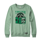 Anna M. Cullen x Black Maple Trading - Artist Collab: Raccoon Reading Trash Sweatshirt or Hoodie