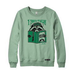Anna M. Cullen x Black Maple Trading - Artist Collab: Raccoon Reading Trash Sweatshirt or Hoodie