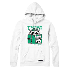 Anna M. Cullen x Black Maple Trading - Artist Collab: Raccoon Reading Trash Sweatshirt or Hoodie