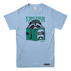 Anna M. Cullen x Black Maple Trading - Artist Collab: Raccoon Reading Trash T-shirt