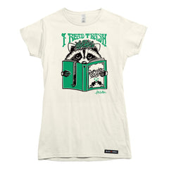 Anna M. Cullen x Black Maple Trading - Artist Collab: Raccoon Reading Trash T-shirt