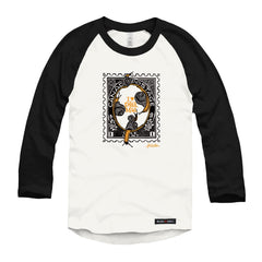 Anna M. Cullen x Black Maple Trading - Artist Collab: Snail Mail Stamp Raglan Baseball Shirt