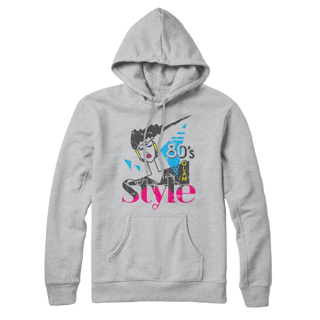 80s Glam Style Sweatshirt and Hoodie
