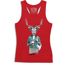 Deer with Latte Womens Tanktop