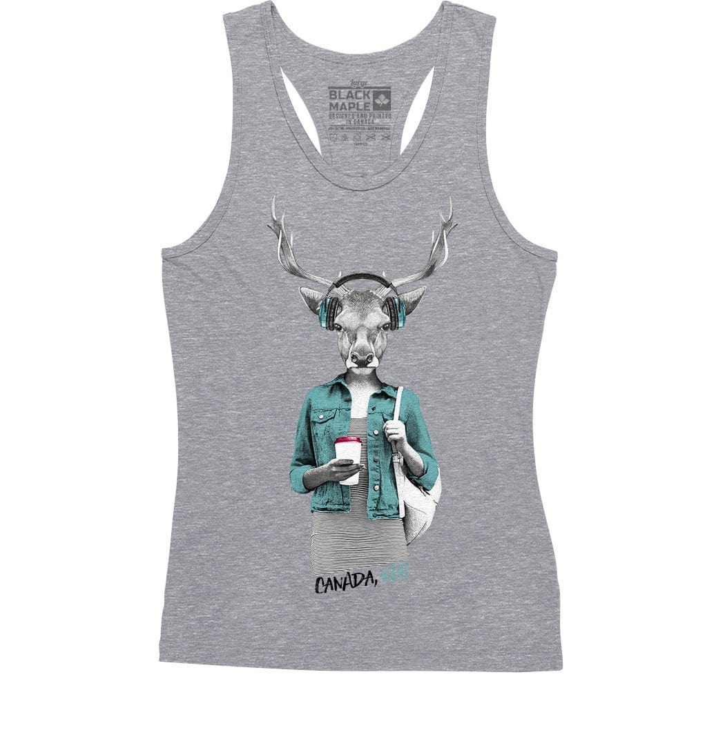 Deer with Latte Womens Tanktop