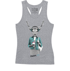Deer with Latte Womens Tanktop