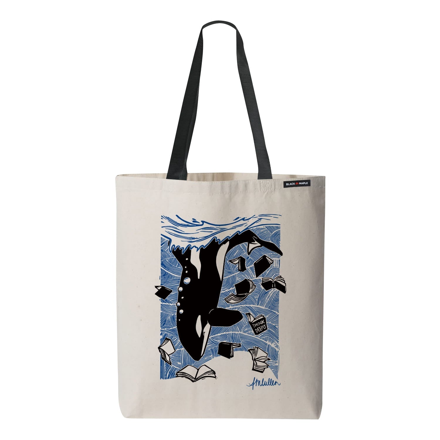 Anna M. Cullen x Black Maple Trading - Artist Collab: Orca Whale Tales Tote Bag