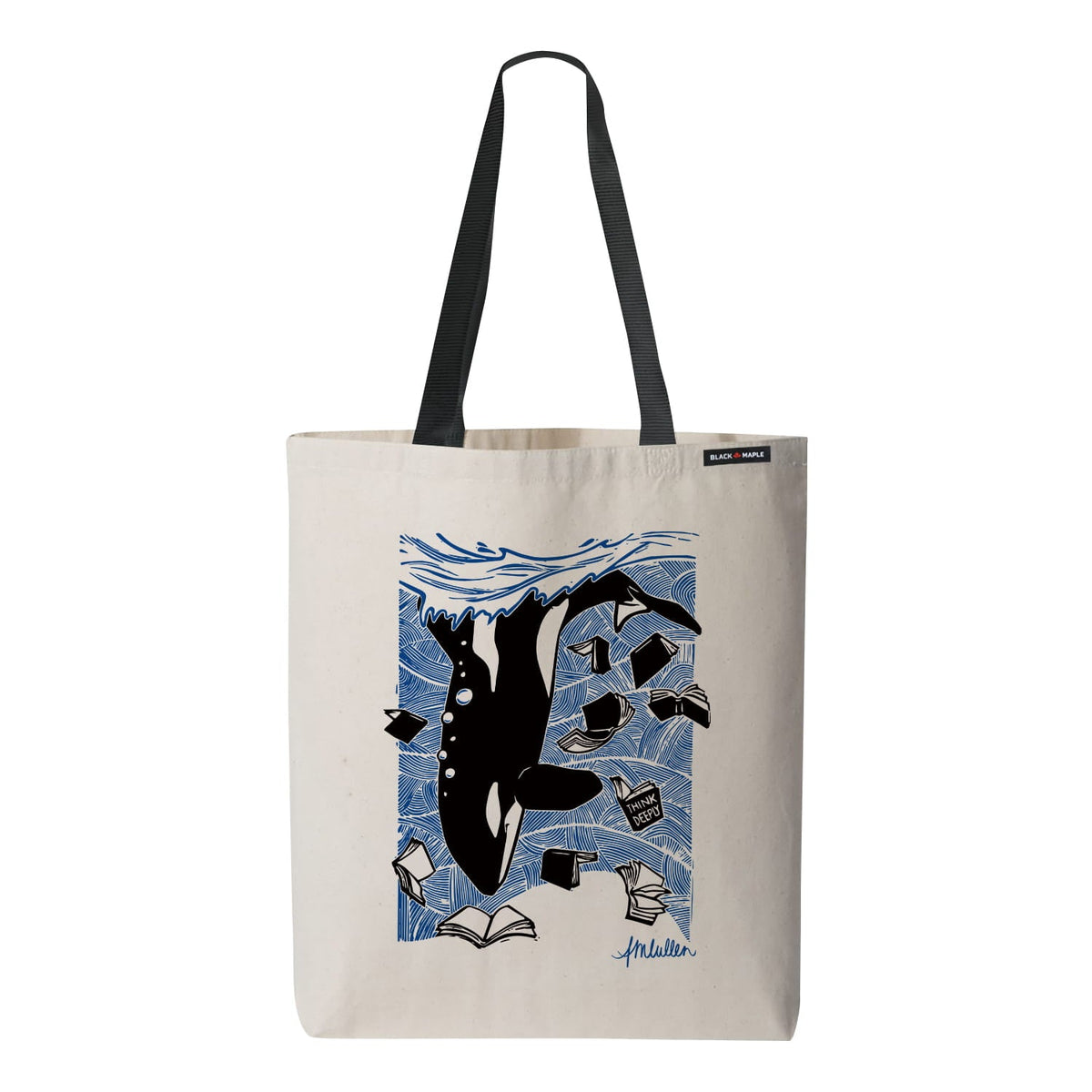 Anna M. Cullen x Black Maple Trading - Artist Collab: Orca Whale Tales Tote Bag
