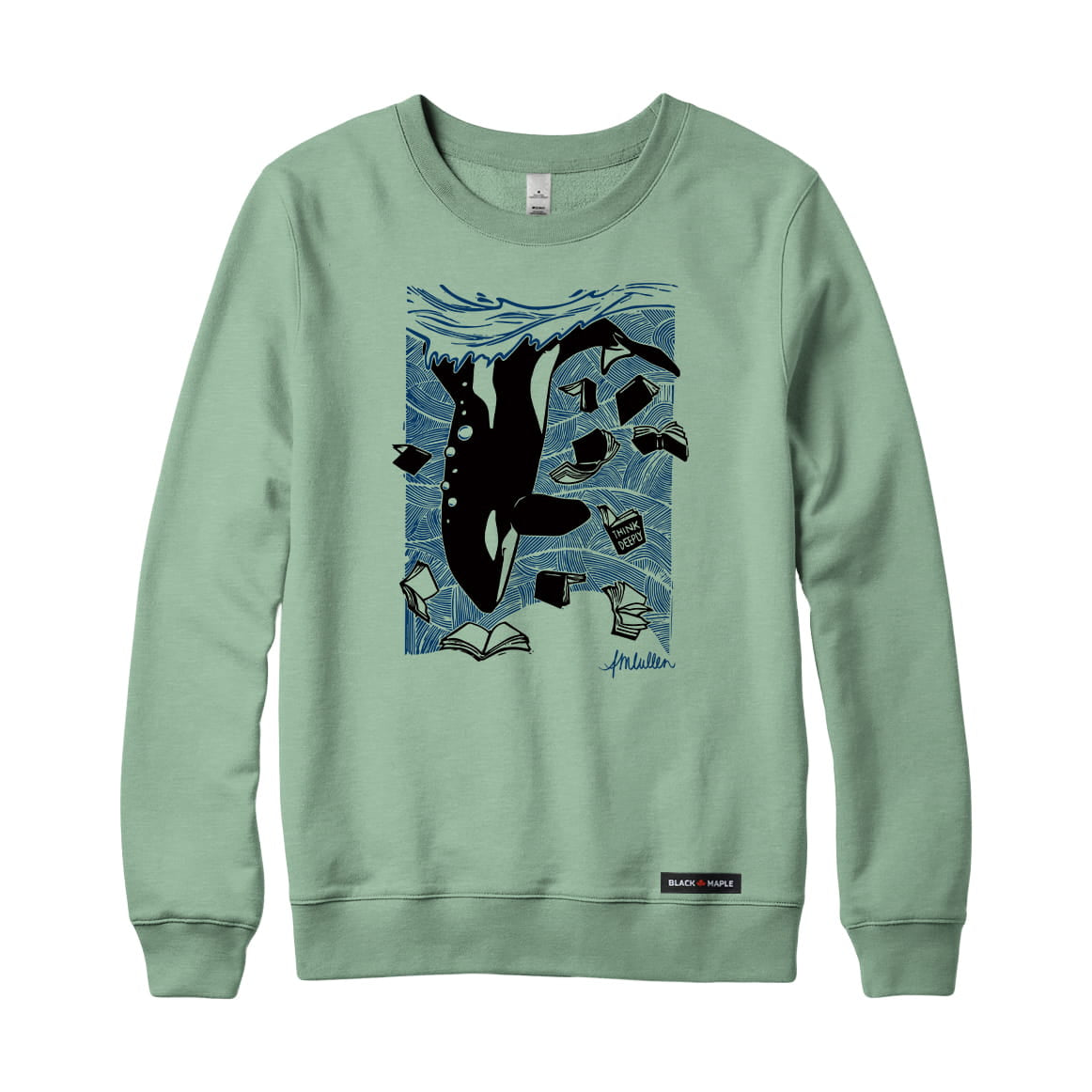 Anna M. Cullen x Black Maple Trading - Artist Collab: Orca Whale Tales Sweatshirt or Hoodie