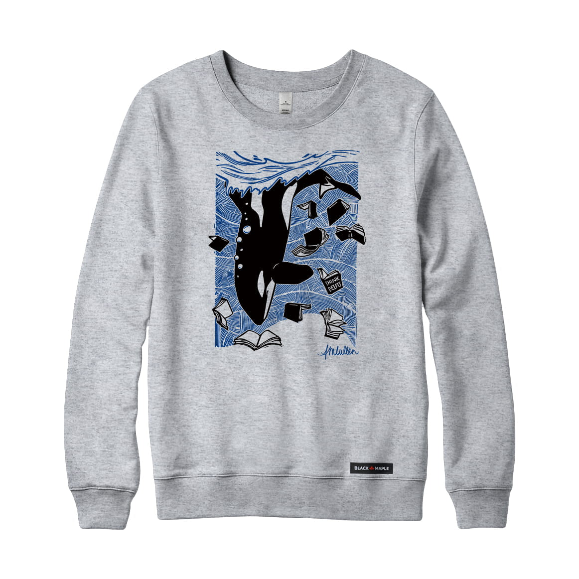Anna M. Cullen x Black Maple Trading - Artist Collab: Orca Whale Tales Sweatshirt or Hoodie