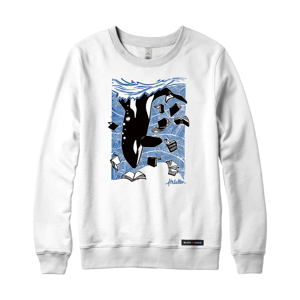 Anna M. Cullen x Black Maple Trading - Artist Collab: Orca Whale Tales Sweatshirt or Hoodie