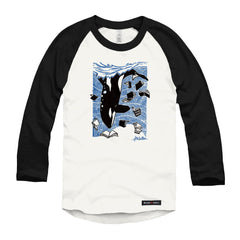 Anna M. Cullen x Black Maple Trading - Artist Collab: Orca Whale Tales Raglan Baseball Shirt