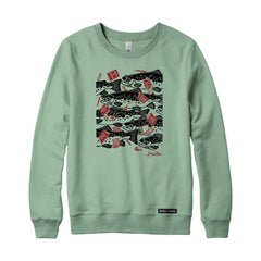 Anna M. Cullen x Black Maple Trading - Artist Collab: School of Salmon Sweatshirt or Hoodie