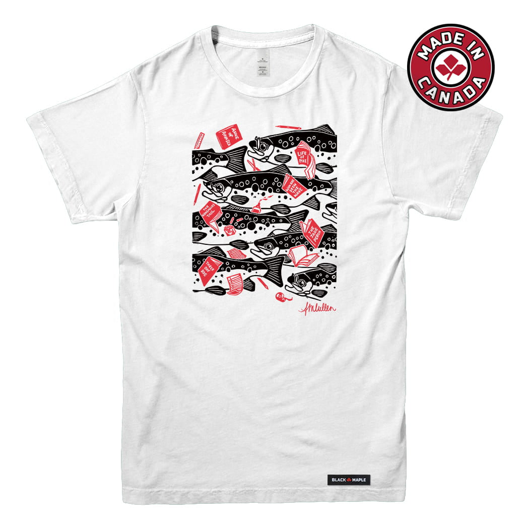 Anna M. Cullen x Black Maple Trading - Artist Collab: School of Salmon T-shirt