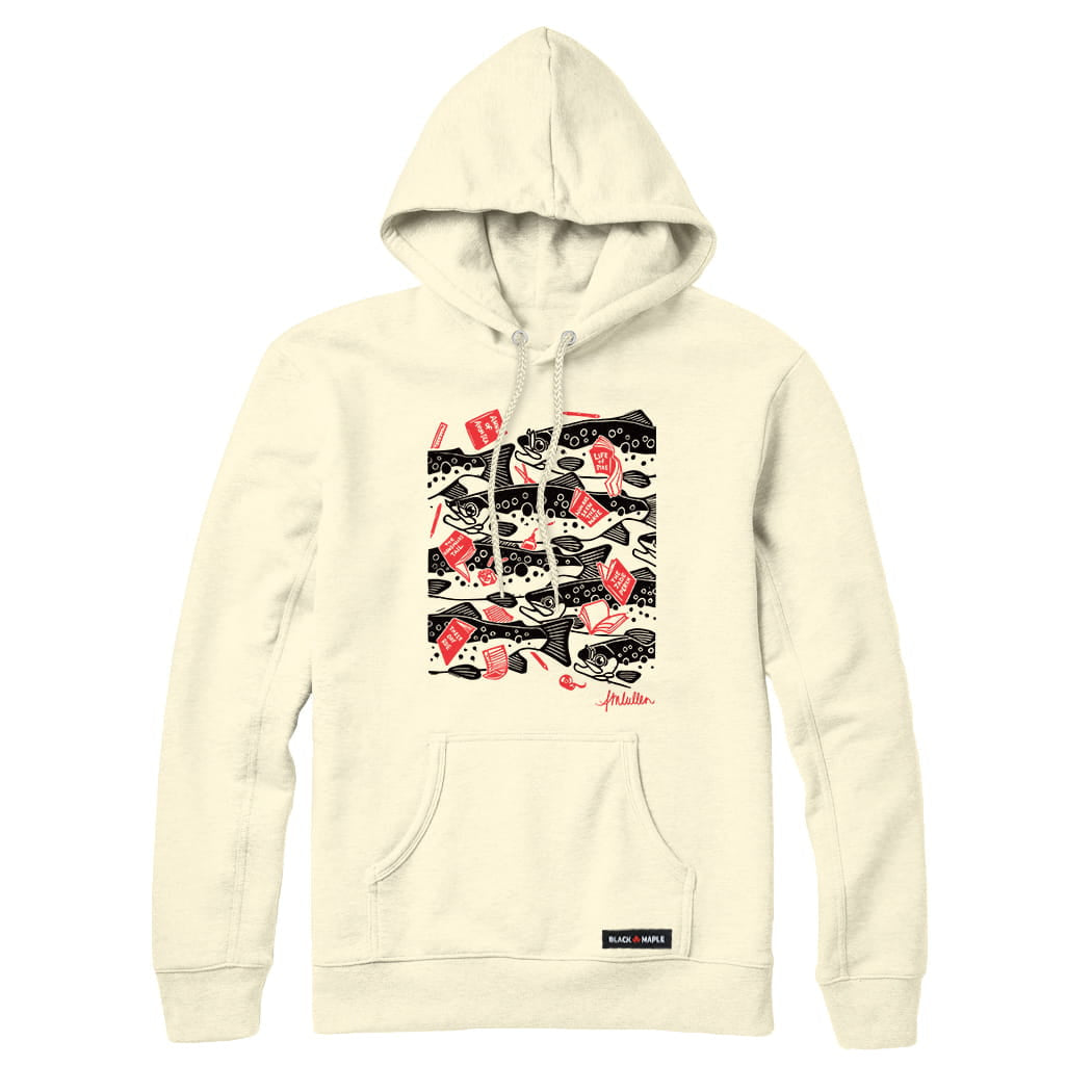 Anna M. Cullen x Black Maple Trading - Artist Collab: School of Salmon Sweatshirt or Hoodie