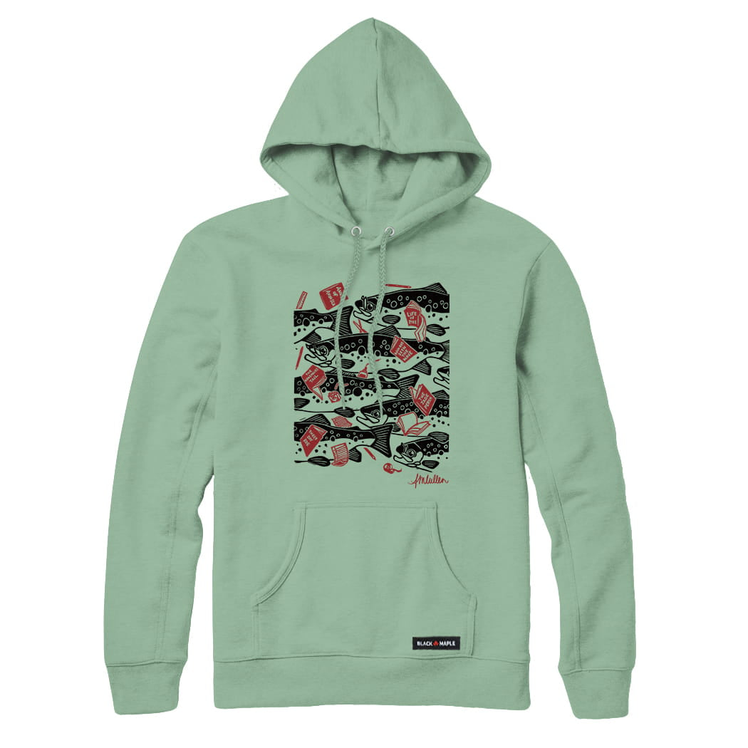 Anna M. Cullen x Black Maple Trading - Artist Collab: School of Salmon Sweatshirt or Hoodie