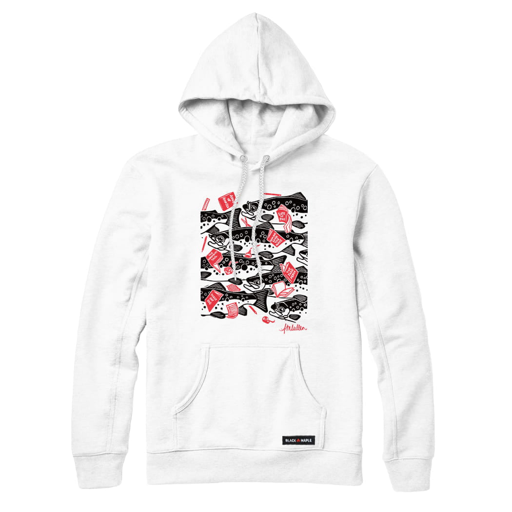 Anna M. Cullen x Black Maple Trading - Artist Collab: School of Salmon Sweatshirt or Hoodie