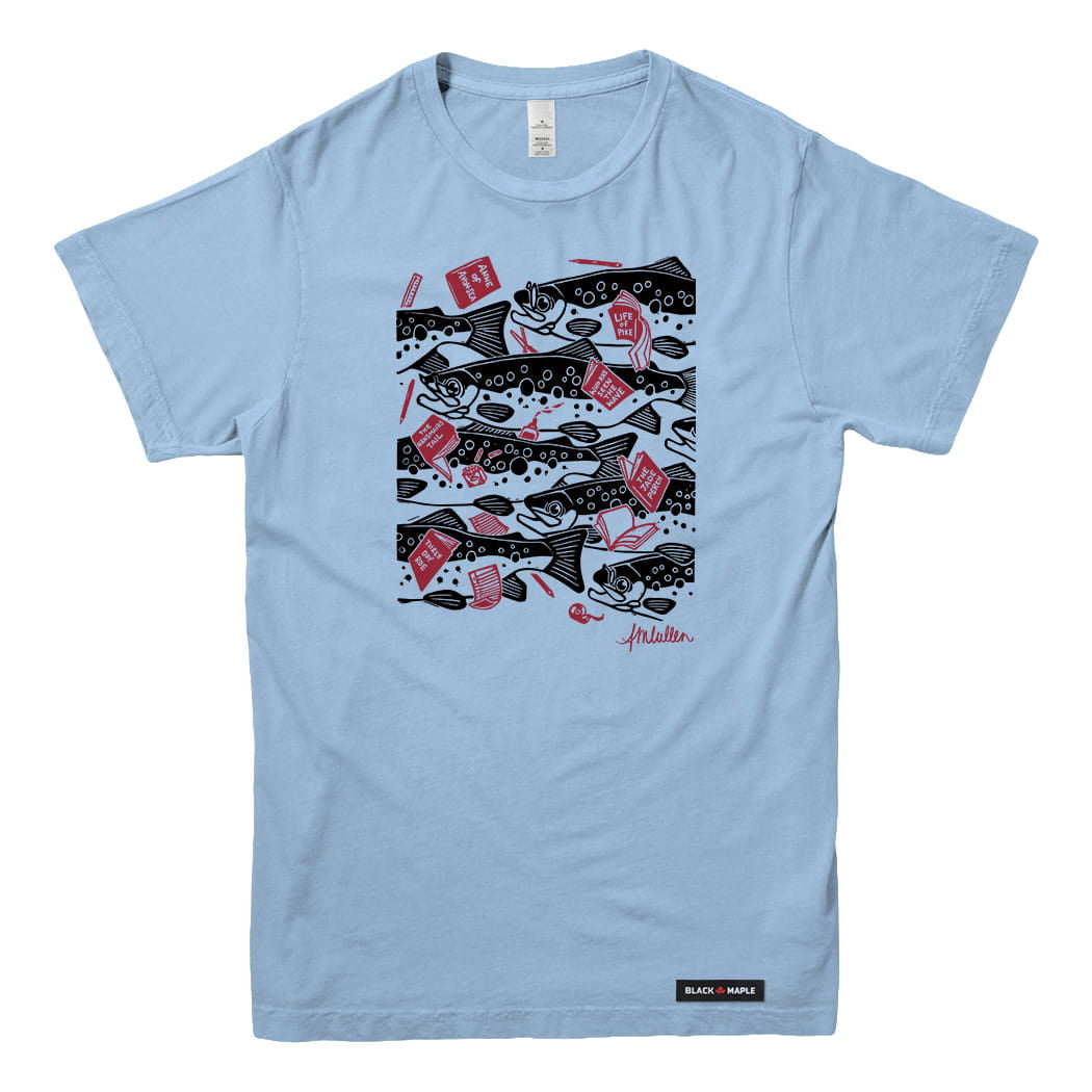 Anna M. Cullen x Black Maple Trading - Artist Collab: School of Salmon T-shirt