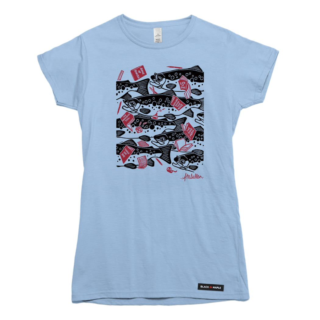 Anna M. Cullen x Black Maple Trading - Artist Collab: School of Salmon T-shirt