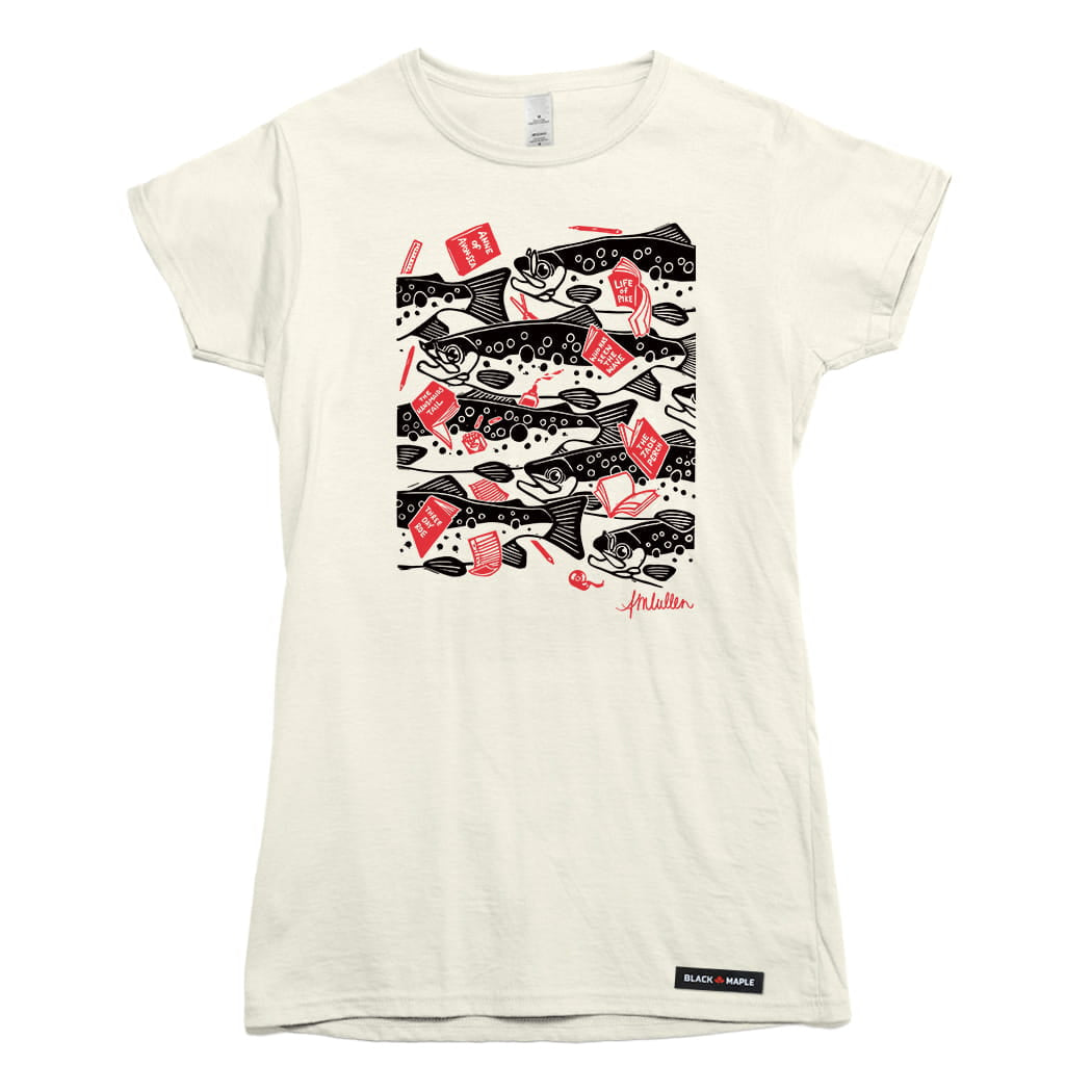 Anna M. Cullen x Black Maple Trading - Artist Collab: School of Salmon T-shirt