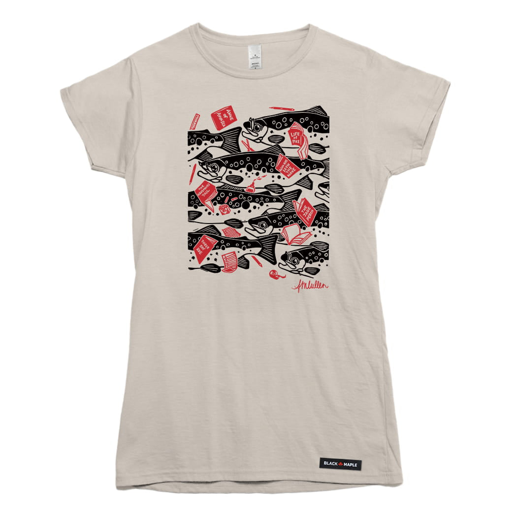 Anna M. Cullen x Black Maple Trading - Artist Collab: School of Salmon T-shirt