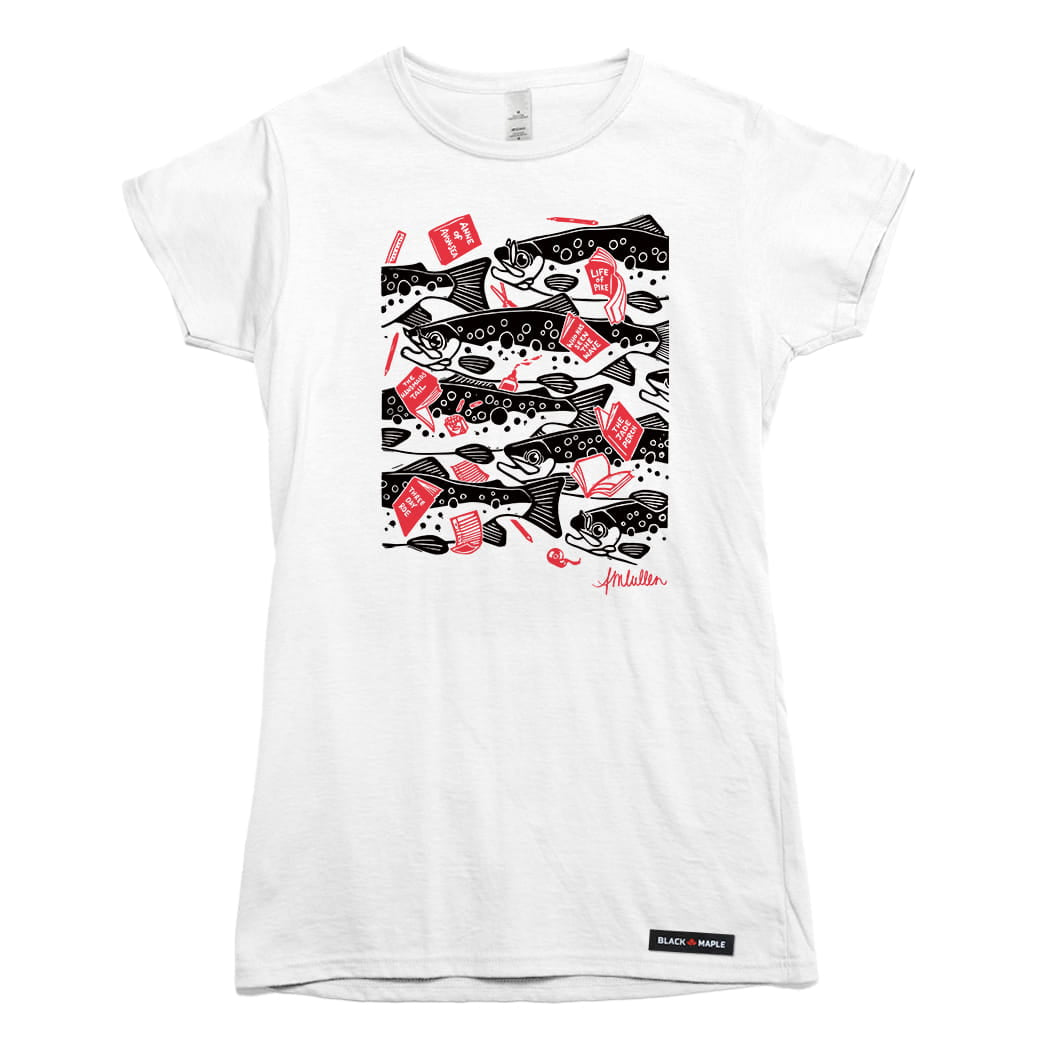 Anna M. Cullen x Black Maple Trading - Artist Collab: School of Salmon T-shirt