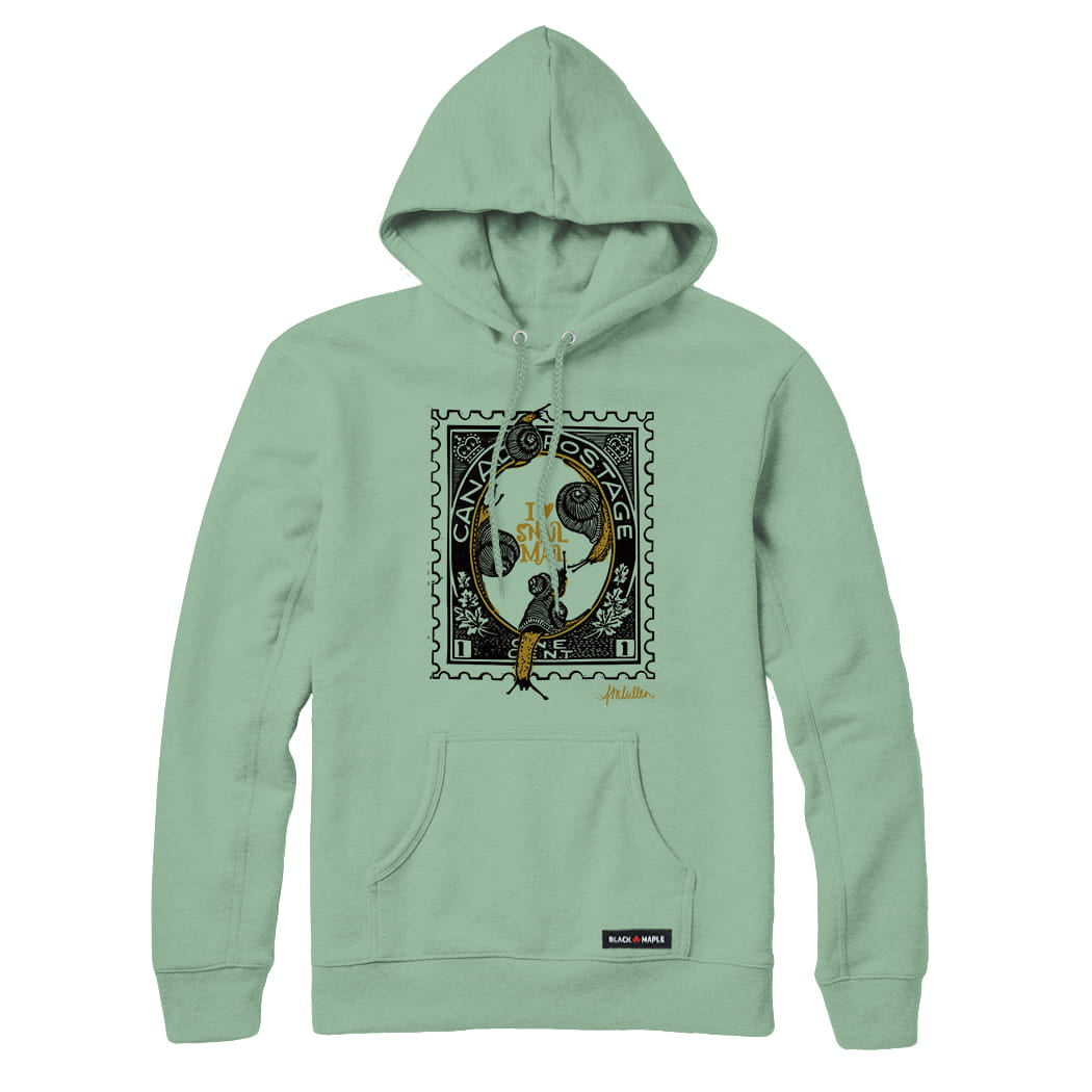 Anna M. Cullen x Black Maple Trading - Artist Collab: Snail Mail Stamp Sweatshirt or Hoodie