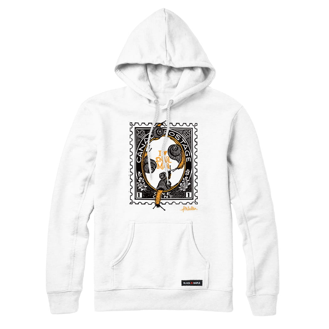 Anna M. Cullen x Black Maple Trading - Artist Collab: Snail Mail Stamp Sweatshirt or Hoodie