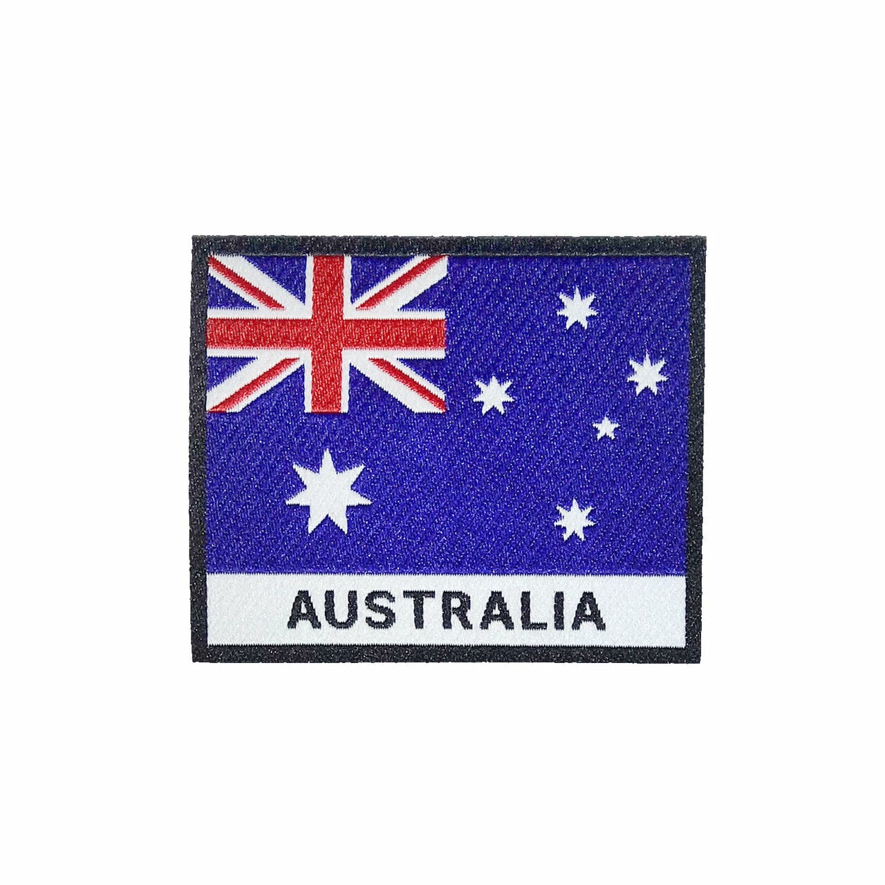 Australia Flag Black Frame Iron On Patch