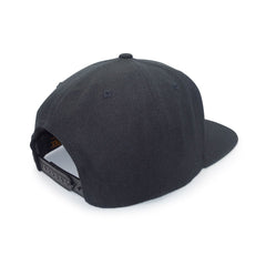 Authentic Outsider Black Flat Brim Snapback Cap