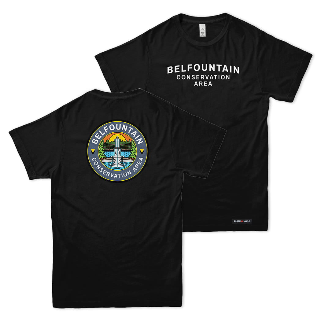 Belfountain Conservation Area Front & Back Print T-Shirt | Credit Valley Parks