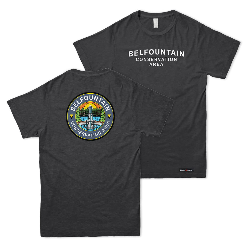 Belfountain Conservation Area Front & Back Print T-Shirt | Credit Valley Parks