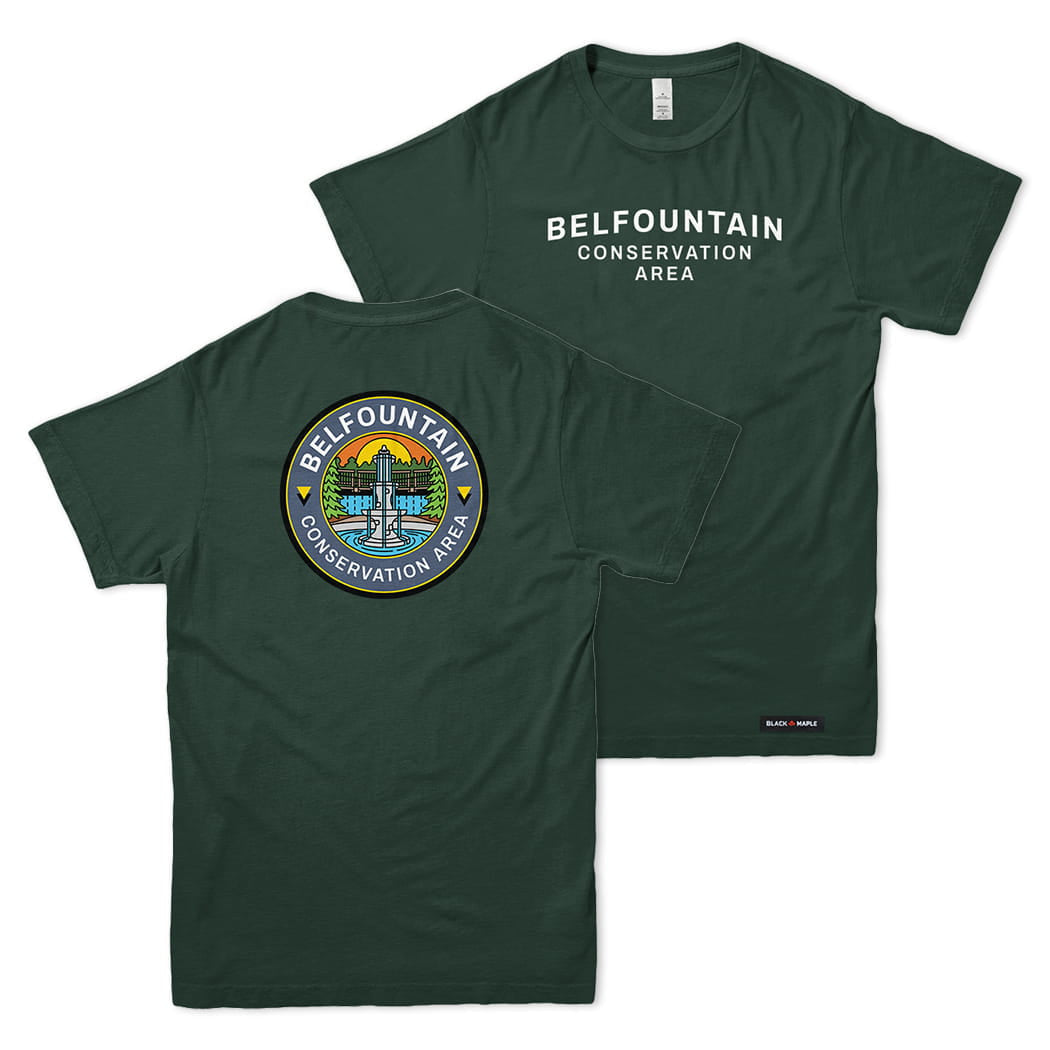 Belfountain Conservation Area Front & Back Print T-Shirt | Credit Valley Parks
