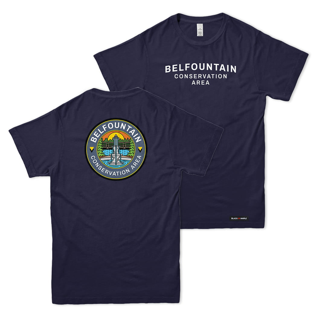 Belfountain Conservation Area Front & Back Print T-Shirt | Credit Valley Parks