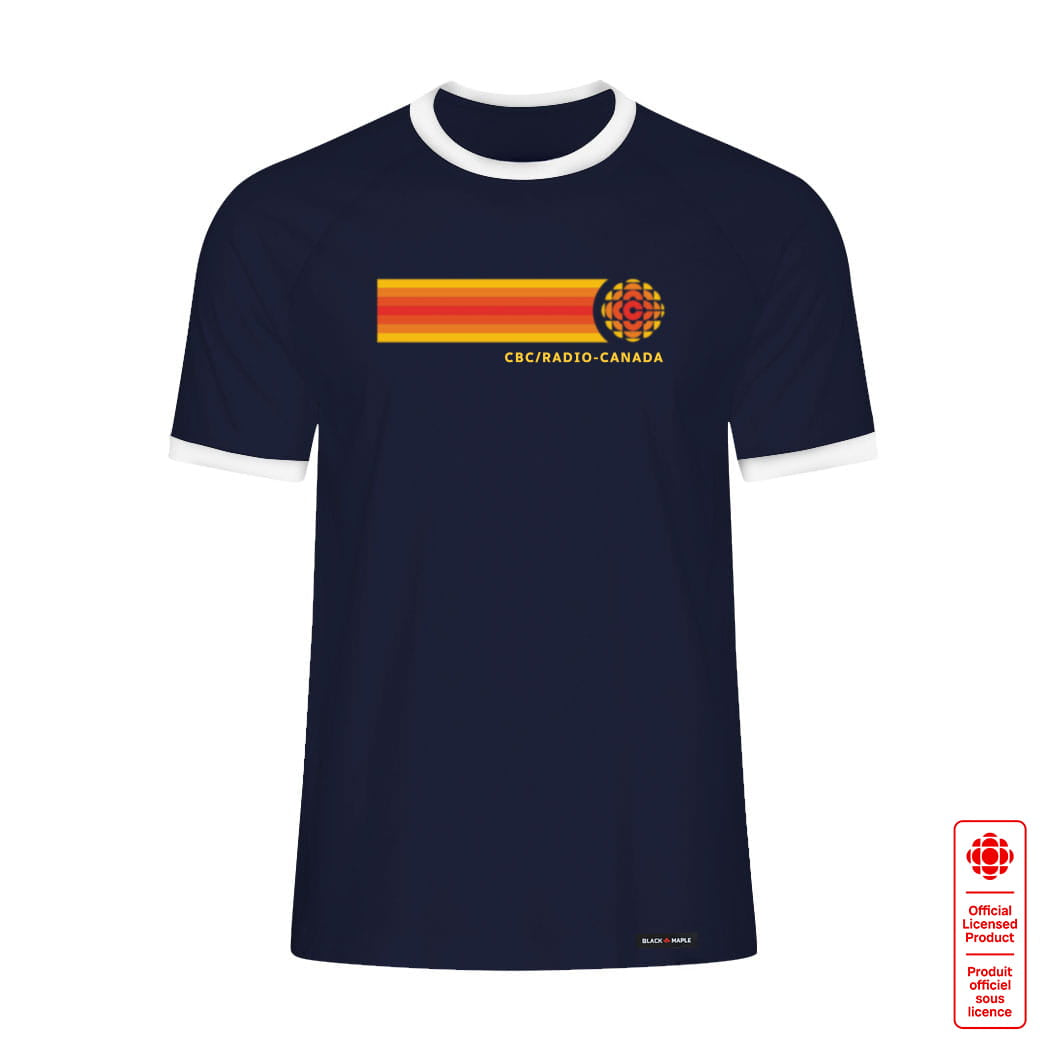 CBC 74 Retro Stripe Ringer Tee Navy with White