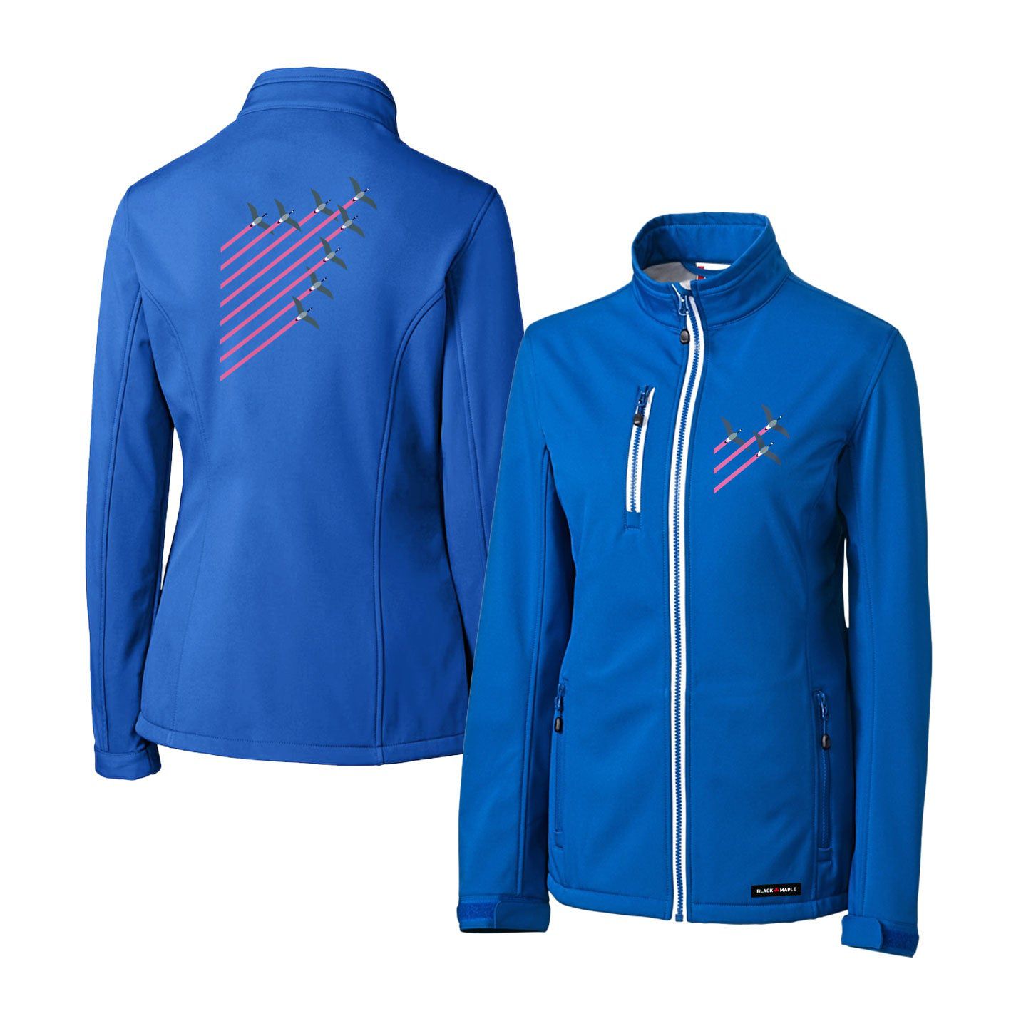 Canada Geese Flying V Womens Softshell Jacket