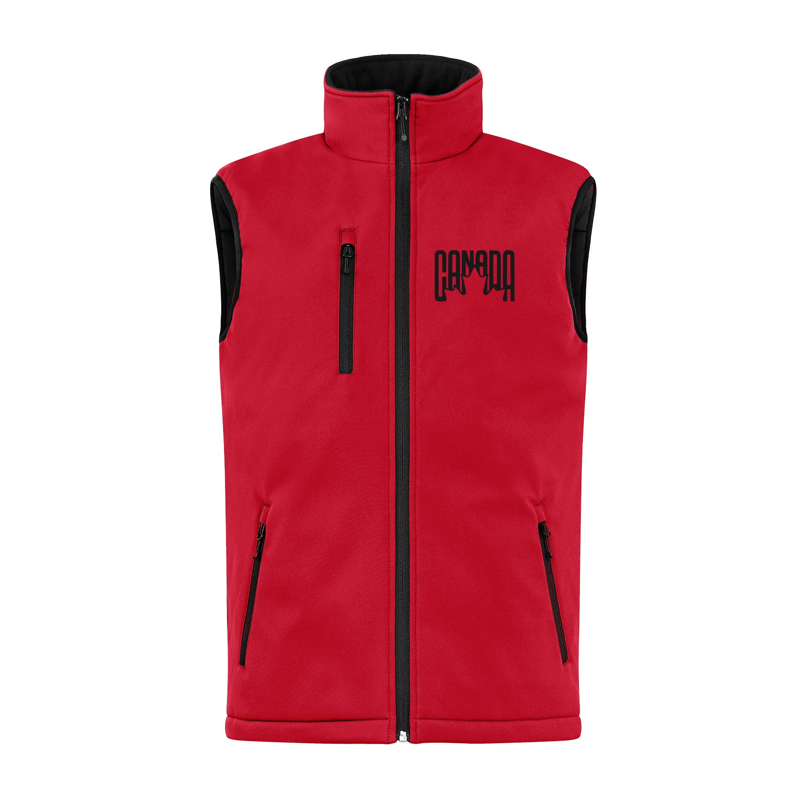 Canada Leaf Retro Design Insulated Soft Shell Vest