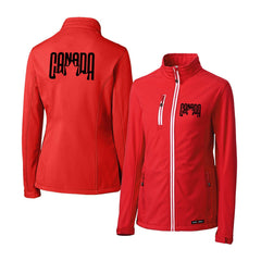 Canada Leaf Retro Design Womens Softshell Jacket