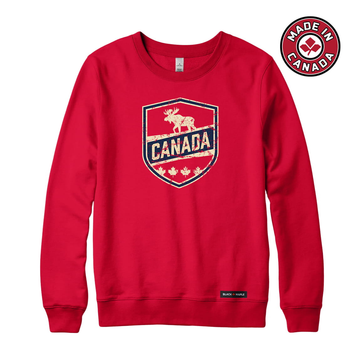 Canada Moose Crest Sweatshirt or Hoodie