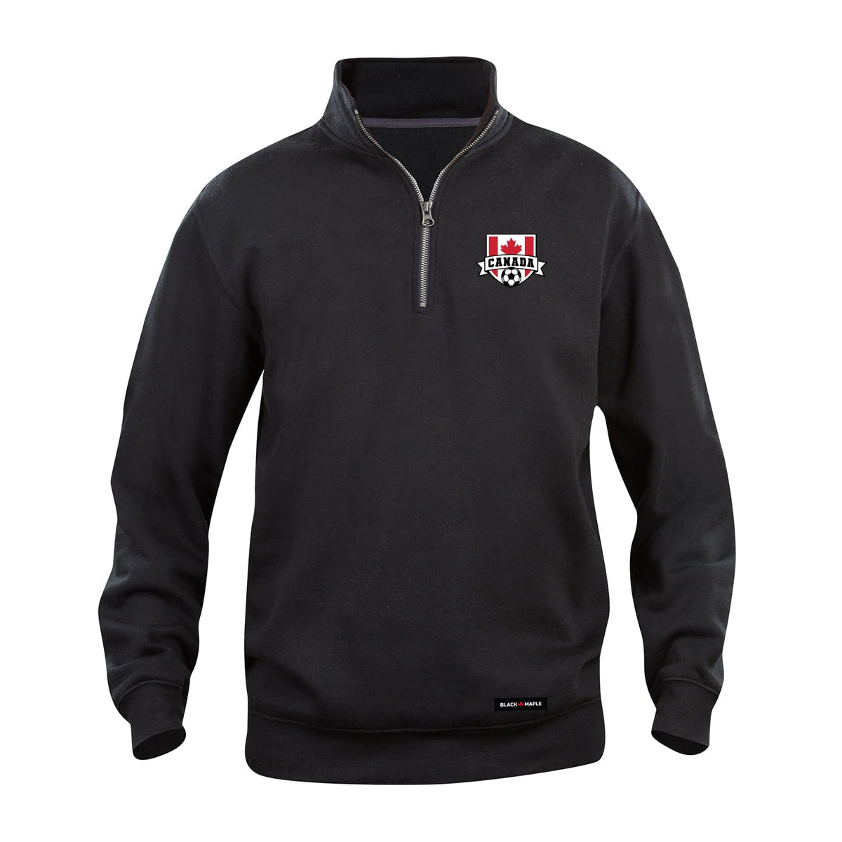 Canada Soccer Game Score Crest 1/4 Zip Sweatshirt