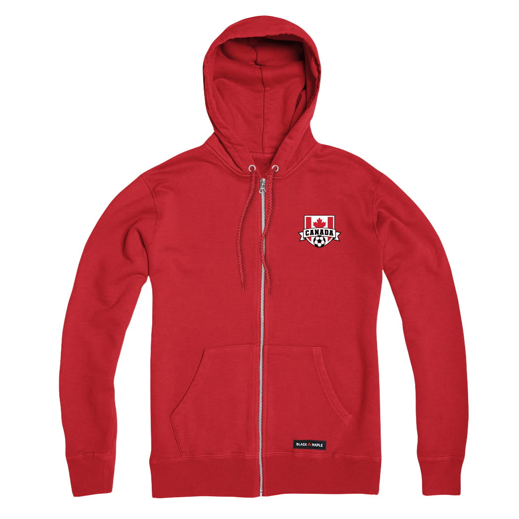 Canada Soccer Game Score Crest Full Zip Hoodie