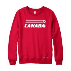 Canada Soccer Retro Stripe Sweatshirt or Hoodie