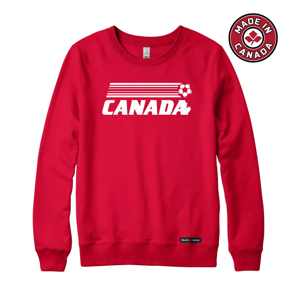 Canada Soccer Retro Stripe Sweatshirt or Hoodie