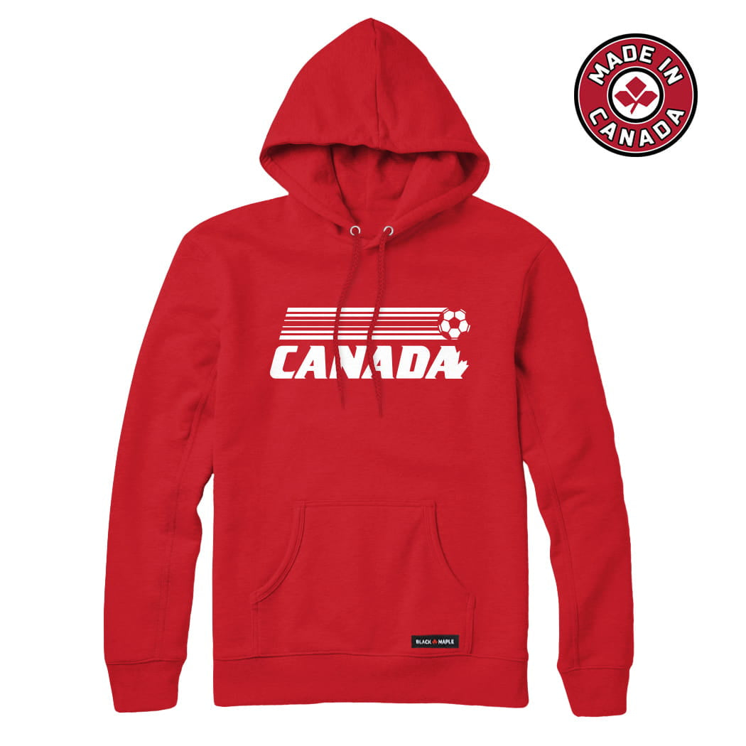 Canada Soccer Retro Stripe Sweatshirt or Hoodie