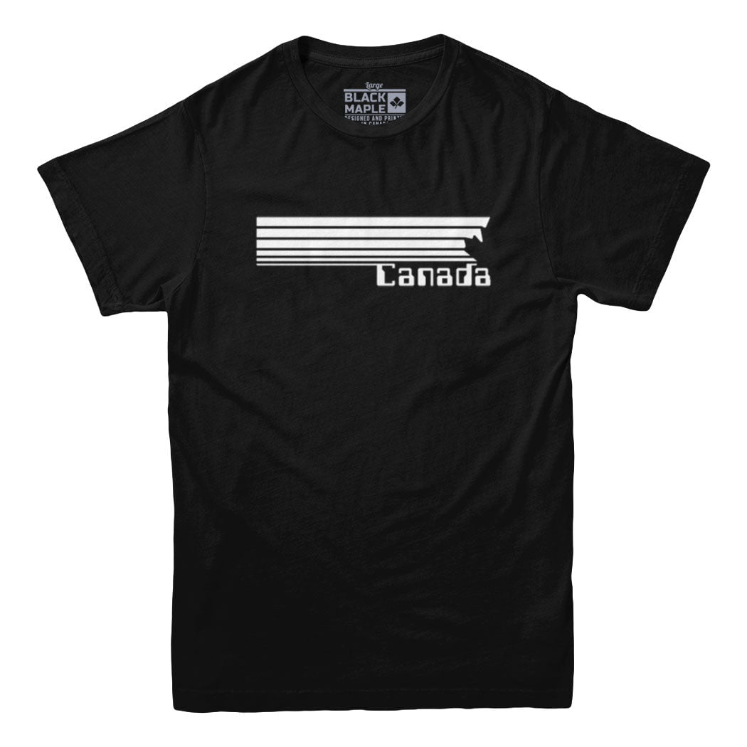 Canada 80s Retro Stripe T-shirt