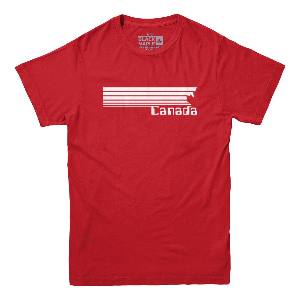 Canada 80s Retro Stripe T-shirt