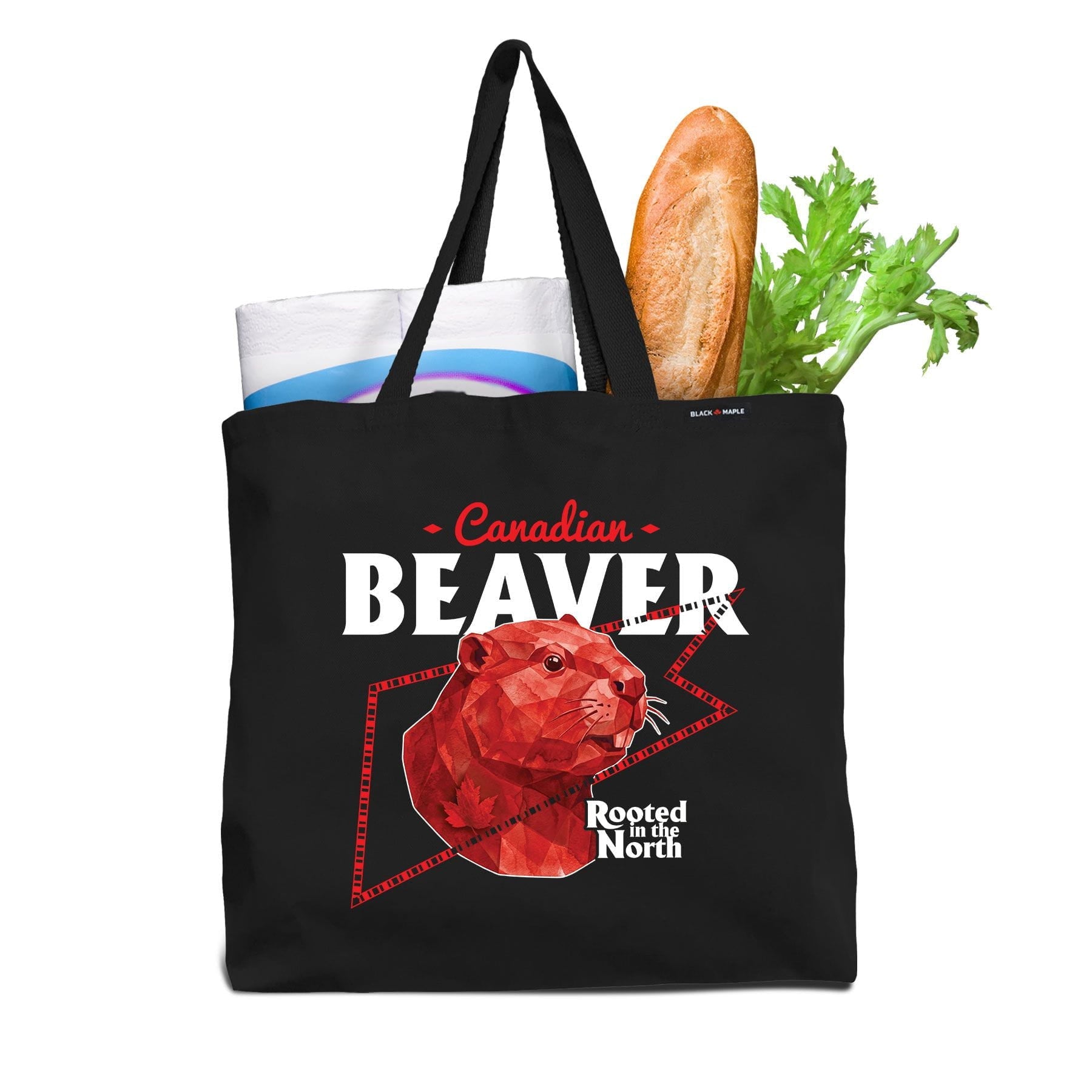 Canadian Beaver Low Poly Bust Tote Bag